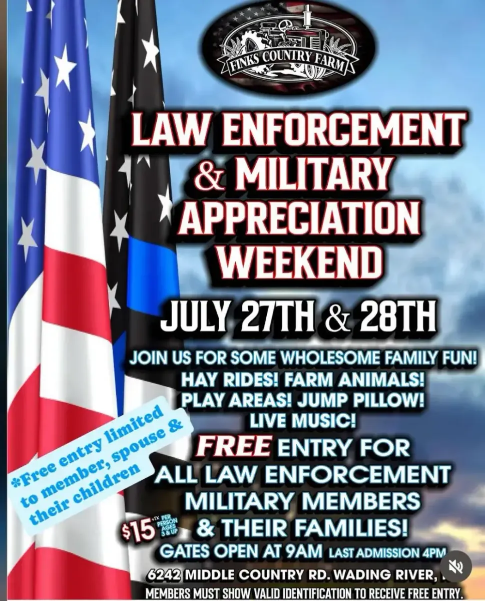 Fink’s Law Enforcement & Military Appreciation Weekend!